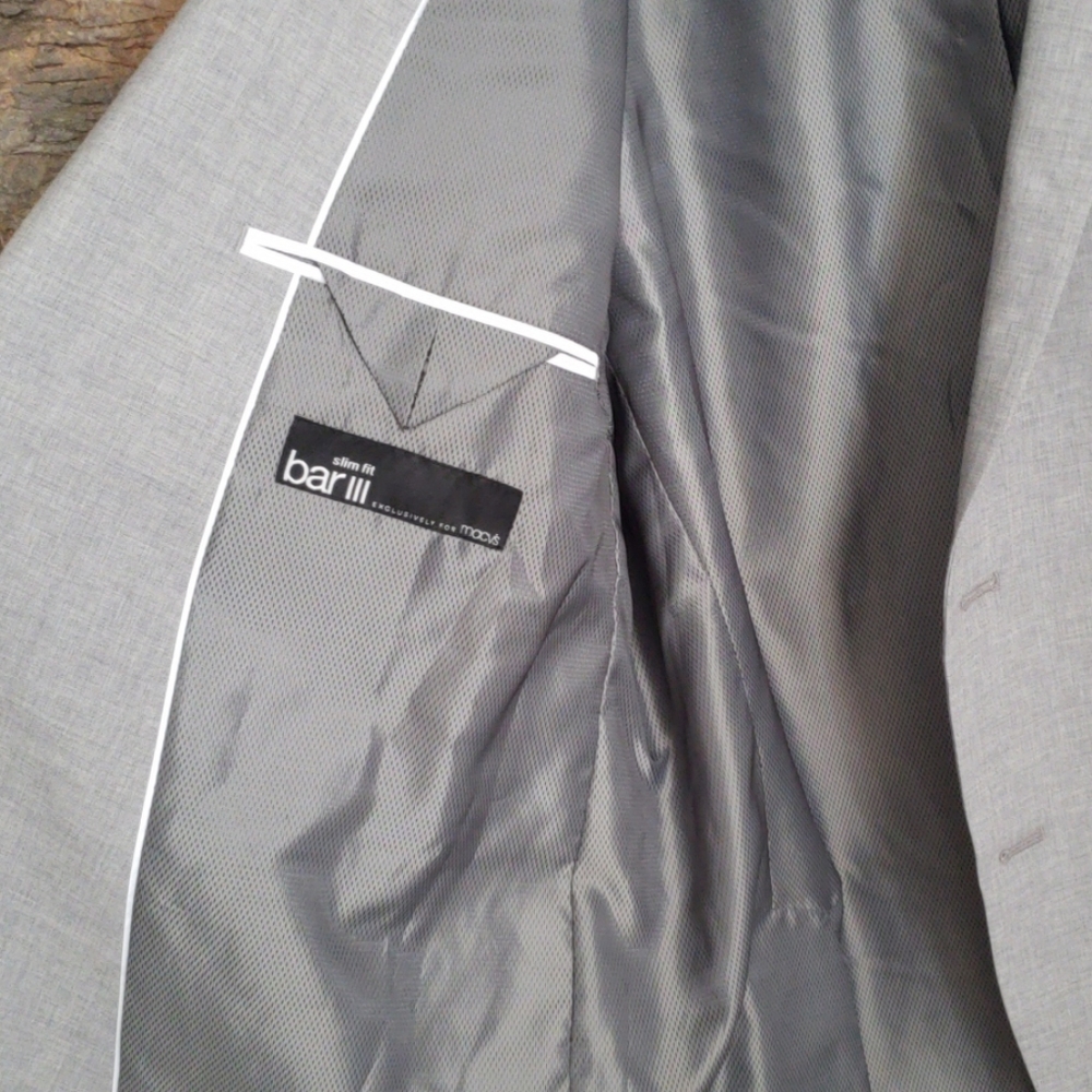 Bar III slim fit gray jacket NWT - Picture 4 of 8